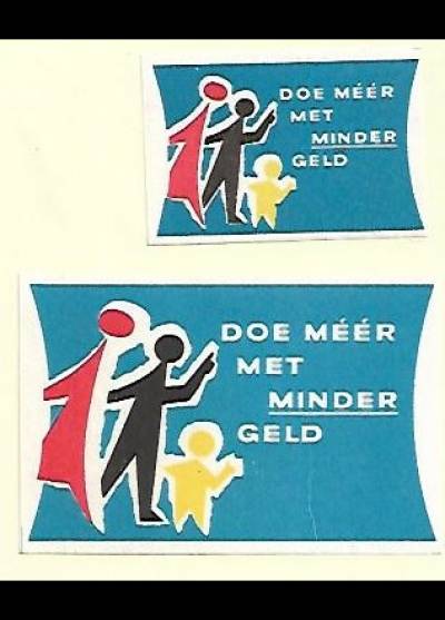 Die meer met minder geld - 2 etykiety (duża i mała)