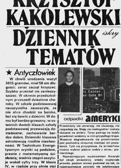 Krzysztof Kąkolewski - Dziennik tematów