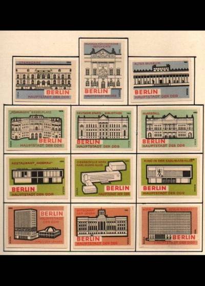 Berlin, Hauptstadt der DDR - seria 12 etykiet, 1962