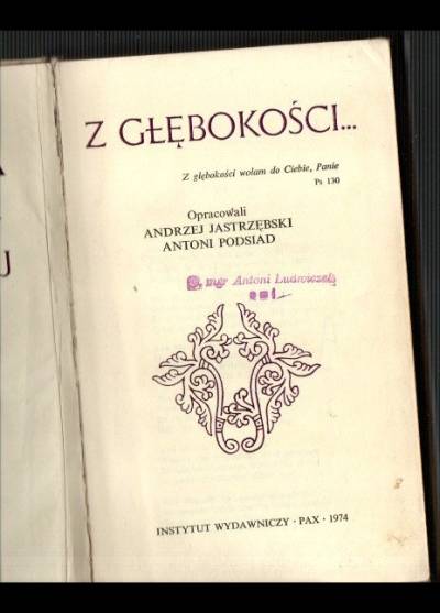 Z głębokośći... Antologia polskiej modlitwy poetyckiej - tom II